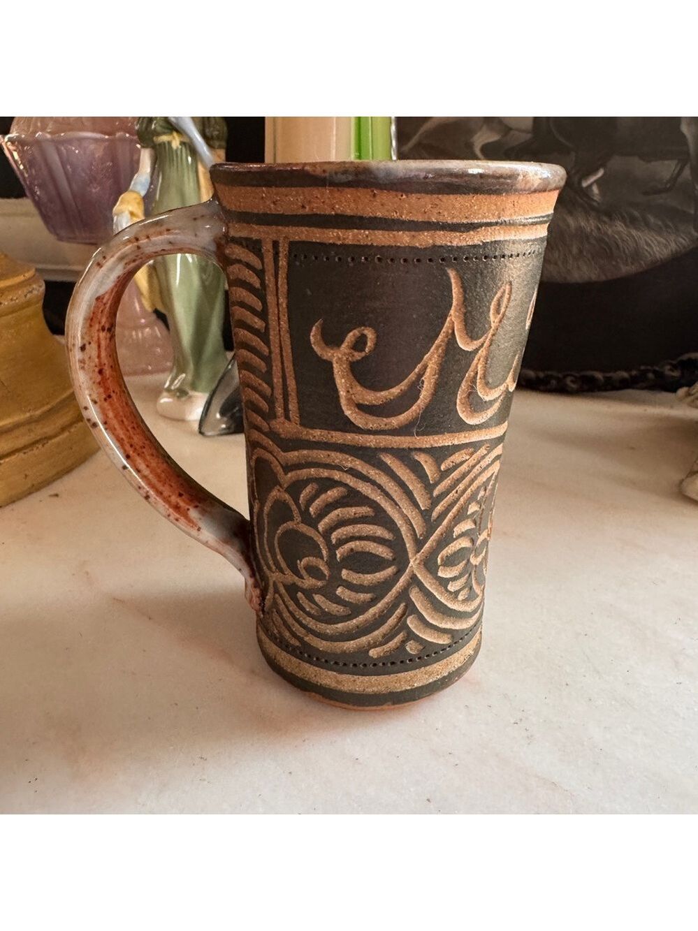 Handmade Stoneware “Mi Cafecito” Coffee Cup – Artisan Crafted